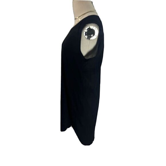 Michael Stars Small Dress Black Slub Jersey Sleeveless New Minimal Capsule - Picture 2 of 13